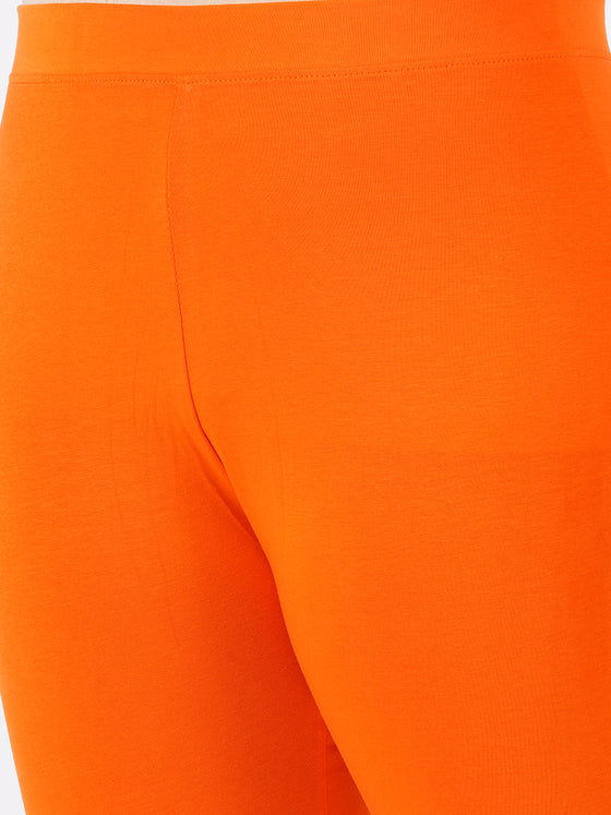 Churidar Fit Spandex Stretchable Leggings Orange L26