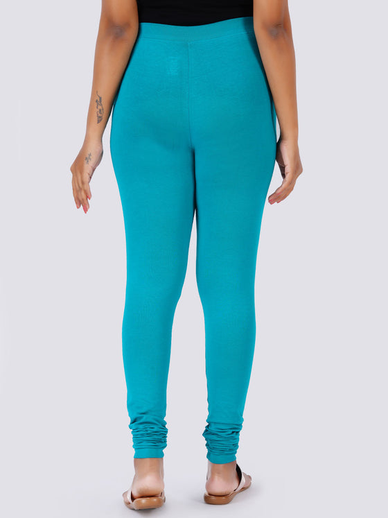 Churidar Fit Spandex Stretchable Leggings Teal Green L23