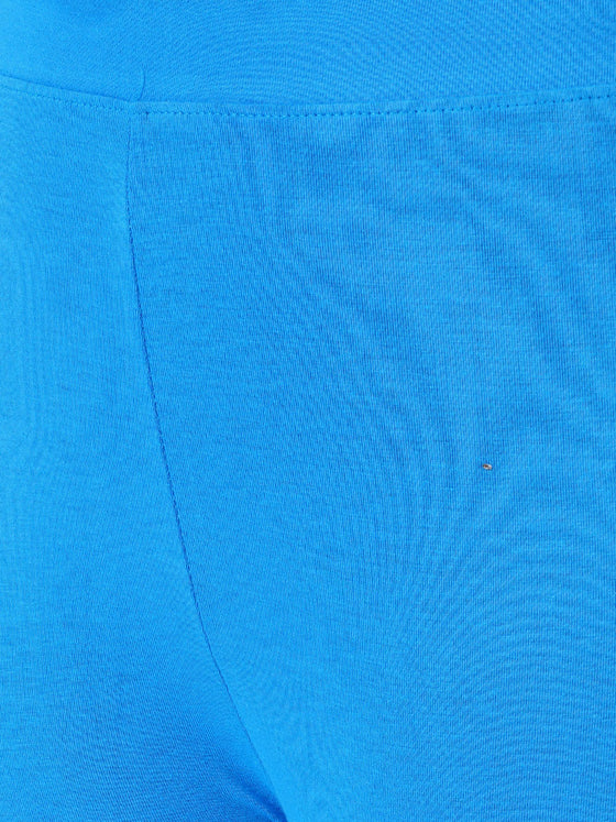 Churidar Fit Spandex Stretchable Leggings T Blue L40