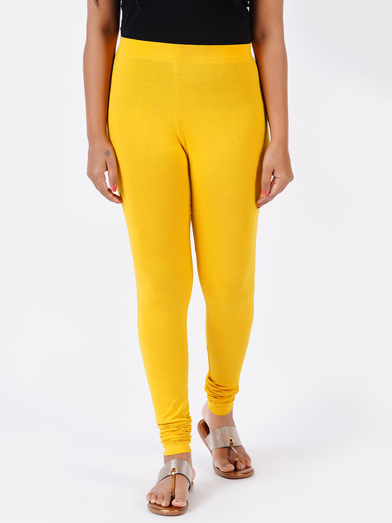 Churidar Fit Spandex Stretchable Leggings Gold L27
