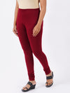 Churidar Fit Spandex Stretchable Leggings Maroon L17