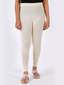  Churidar Fit Spandex Stretchable Leggings Cream Natural L04