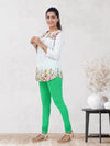 Churidar Fit Spandex Stretchable Leggings Cool Green