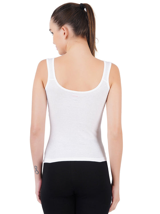 Cotton Feather Knitted Extra Comfort Camisole Gracey White (2Pcs Pack)