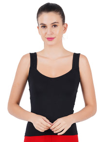  Cotton Feather Knitted Extra Comfort Camisole Gracey Black (2PCs Pack)