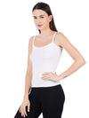Cotton Stylish Neck Elastic Binding Camisole Cheers White (2PCs Pack)