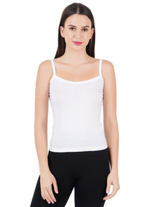 Cotton Stylish Neck Elastic Binding Camisole Cheers White (2PCs Pack)