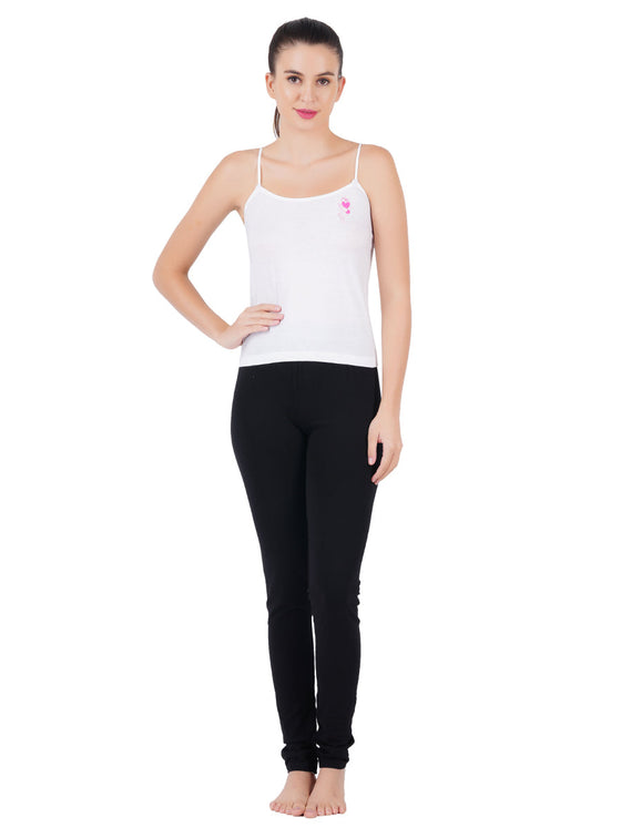 Combed Cotton with Elastic Binding Camisole Amoka White (2PCs Pack)