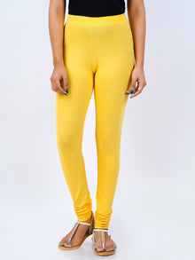  Churidar Fit Spandex Stretchable Leggings Yellow