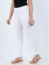 Churidar Fit Spandex Stretchable Leggings Plus Size White