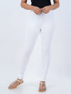 Churidar Fit Spandex Stretchable Leggings Plus Size White