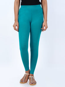  Ankle Fit Spandex Stretchable Leggings Teal Green