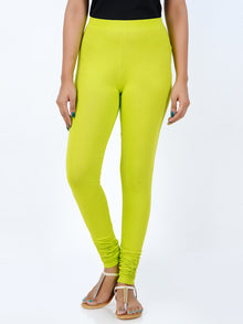  Churidar Fit Spandex Stretchable Leggings Bright Green