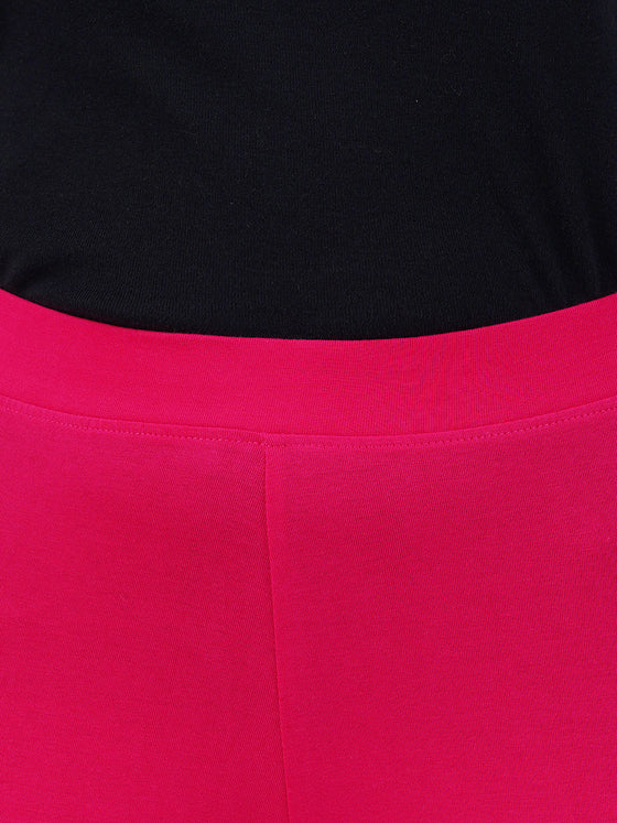 Womens Churidar Leggings Plus Size Dark Pink