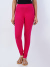 Womens Churidar Leggings Plus Size Dark Pink
