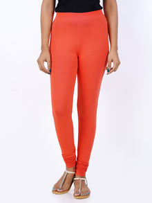  Churidar Fit Spandex Stretchable Leggings Coral