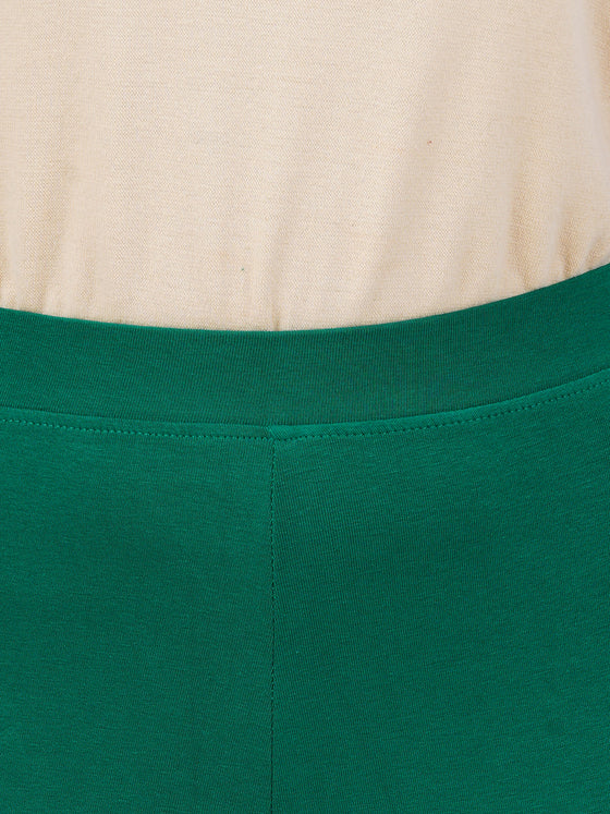 Churidar Fit Spandex Stretchable Leggings D.Green