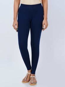  Ankle Fit Spandex Stretchable Leggings Light Navy
